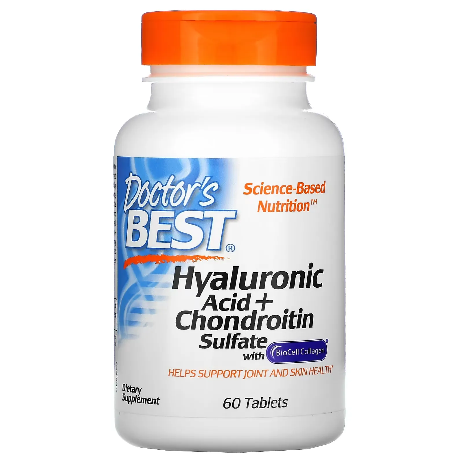 Hyaluronic Acid + Chondroitin Sulfate with BioCell Collagen, 60 Tablets