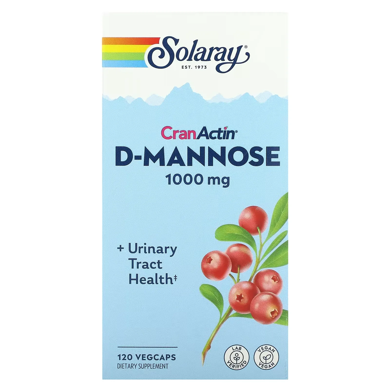 CranActin D-Mannose , Urinary Tract Health, 1,000 mg, 120 VegCaps