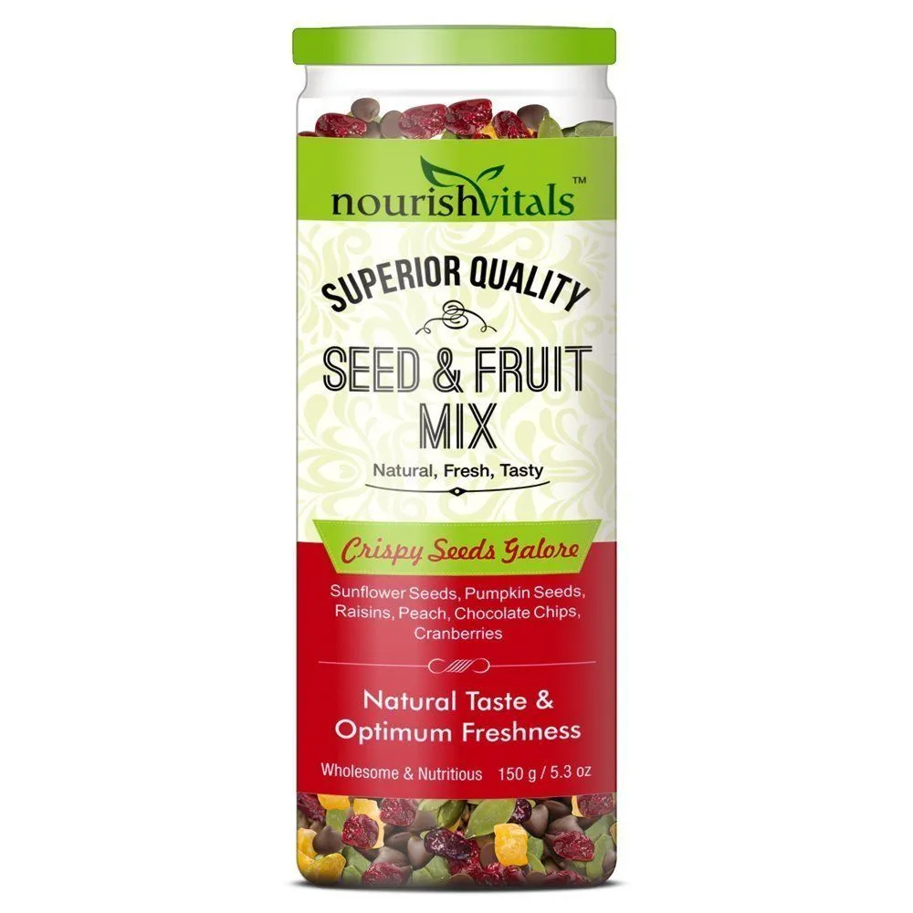 Nourish Vitals Seed & Fruit Mix - Crispy Seeds Galore, Breakfast / Snacks Trail Mix