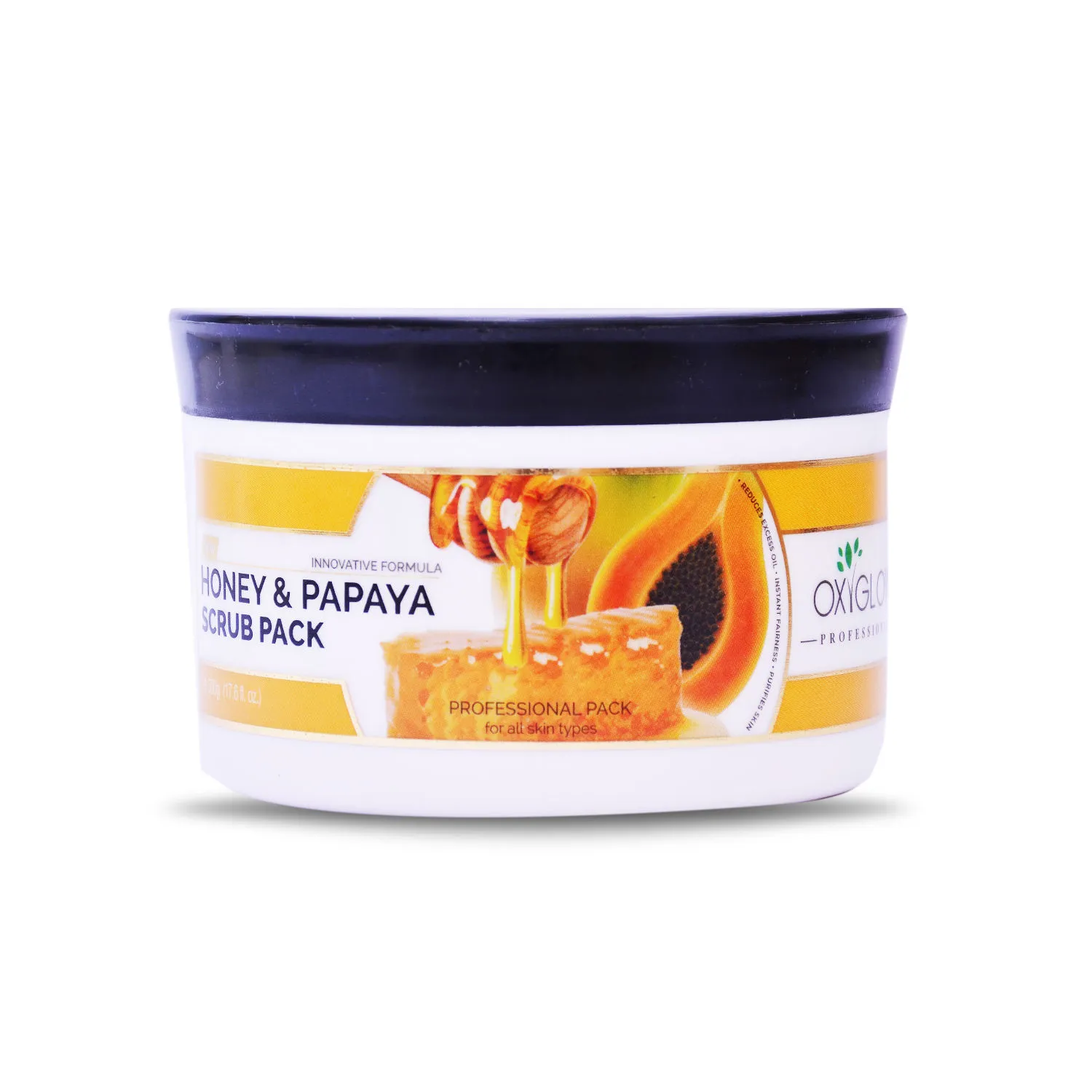 Oxyglow Herbals Honey And Papaya Enzymes Scrub Pack