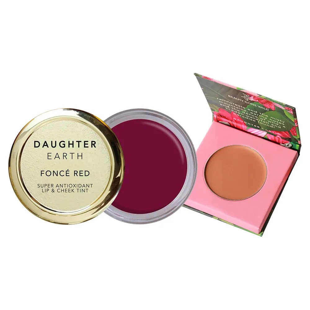 Daughter Earth Concealler (Latte) + Lip And Cheek Tint (Fonce Red)