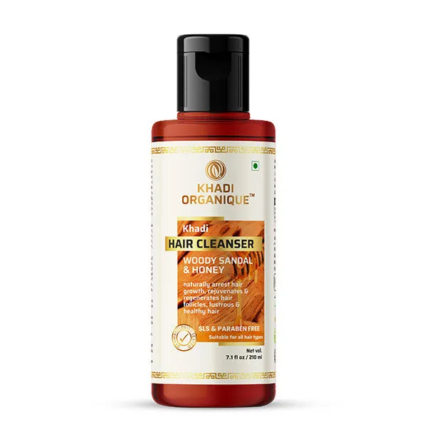 Khadi Organique Woody Sandal & Honey Hair Cleanser