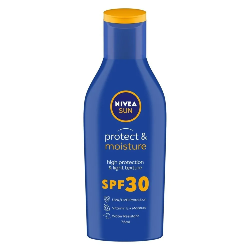 NIVEA Sun Lotion, SPF 30, with UVA & UVB Protection, Water Resistant Sunscreen for Men & Women