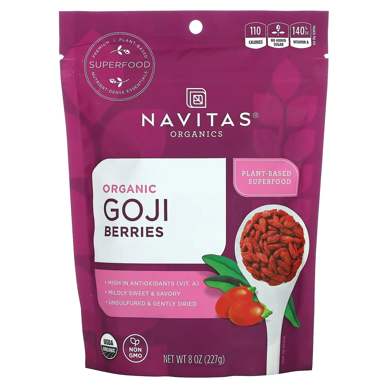 Organic Goji Berries, 8 oz (227g)