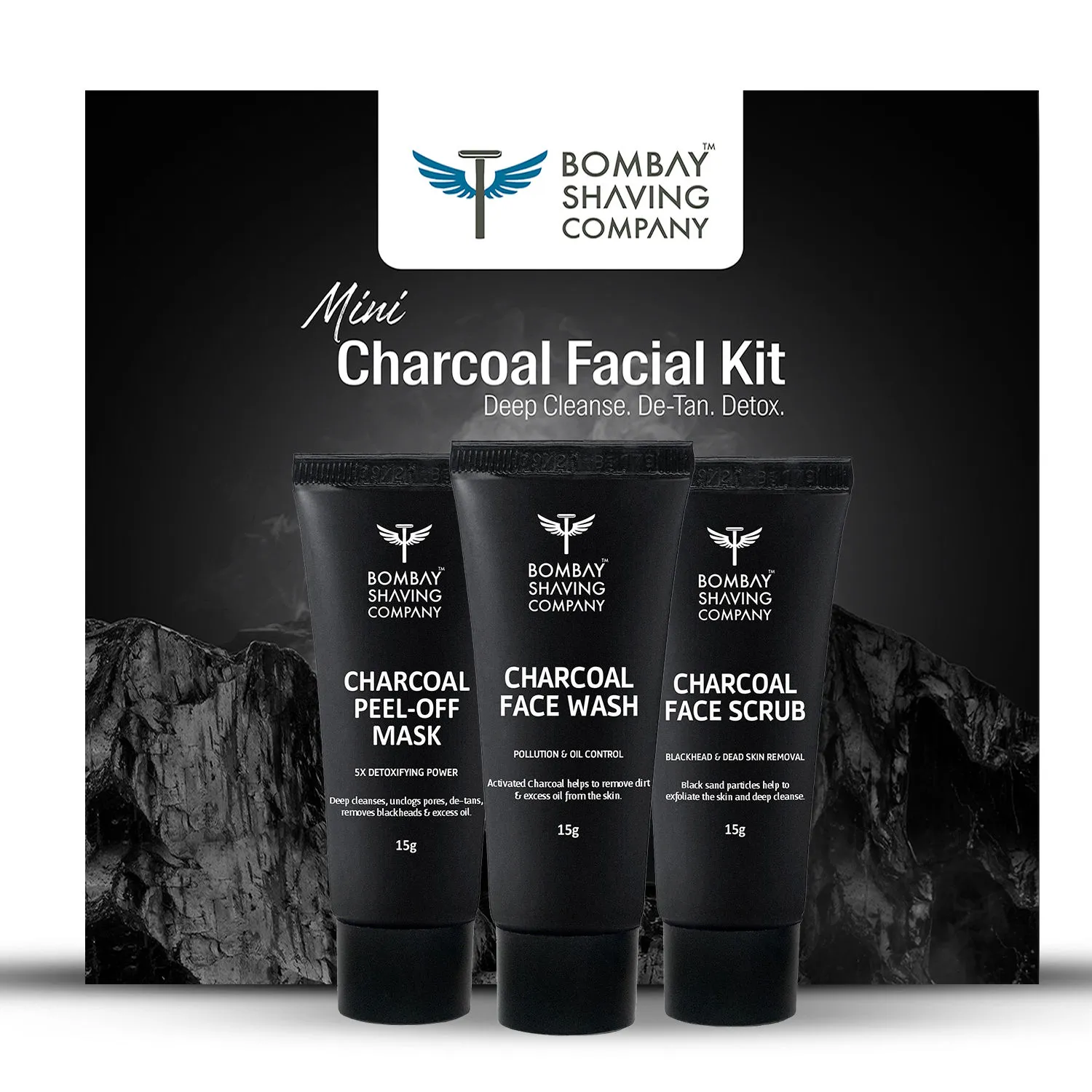 Bombay Shaving Company Mini Charcoal Facial Kit