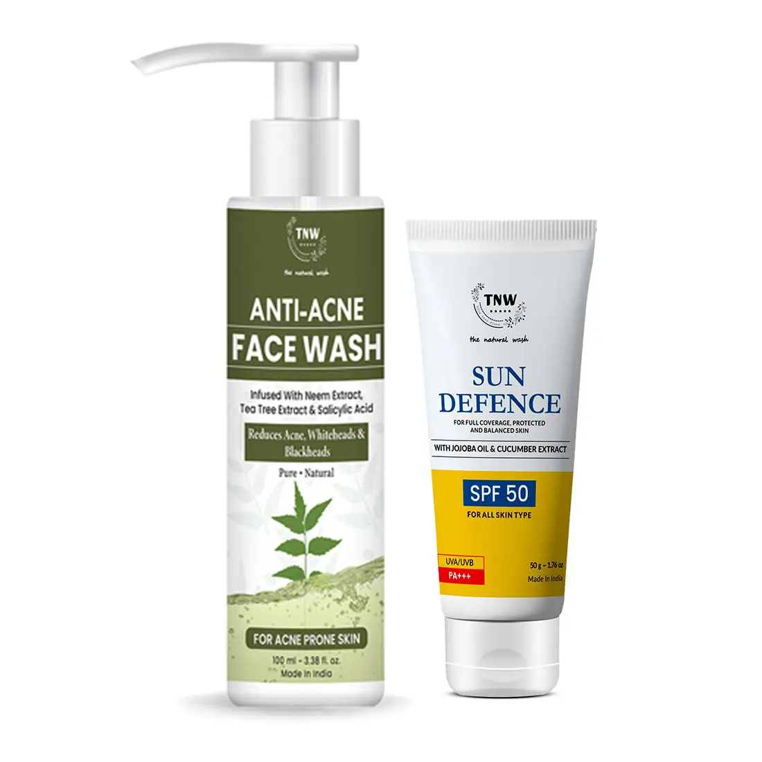 Combo of 2- Anti Acne Face Wash 100ml + Spf Cream 50gm