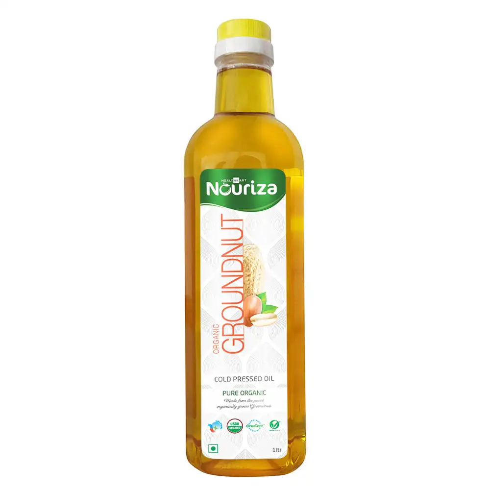 Nouriza Cold Pressed Organic Groundnut Oil OP,  1 L