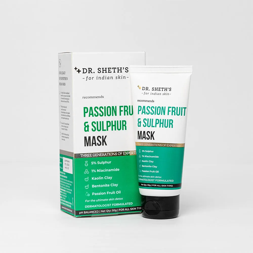 Dr. Sheth's Passion Fruit & Sulphur Mask With Bentonite & Kaolin Clay