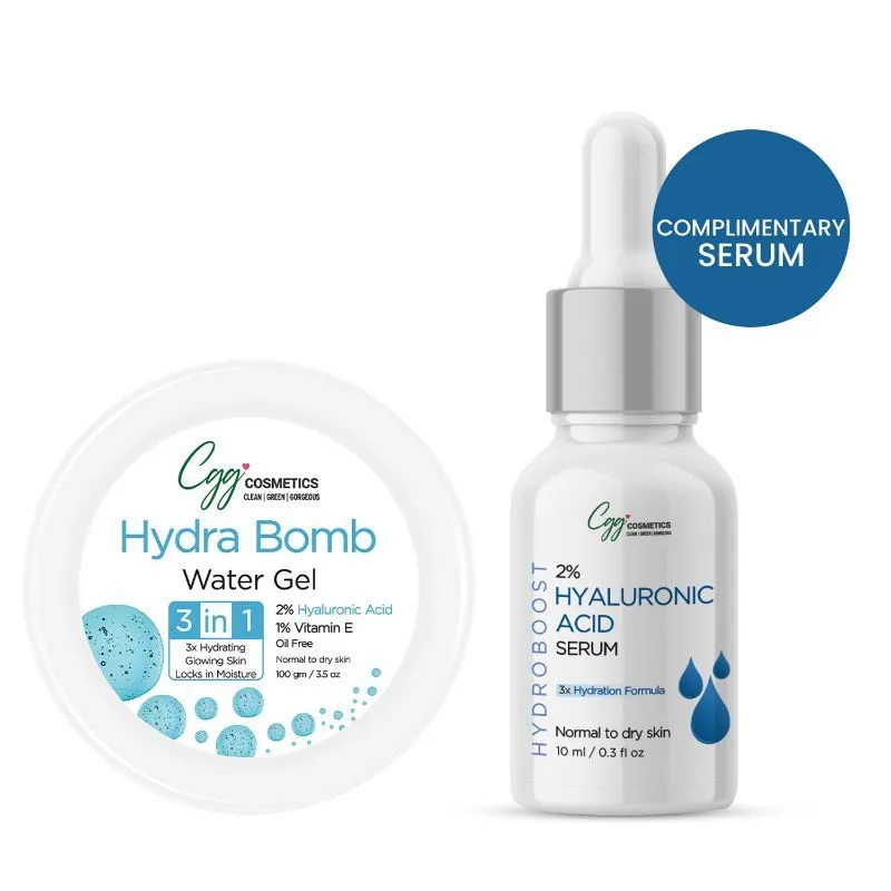 CGG Cosmetics Hydro Boost Water Gel With Free Sample Of 2% Hyaluronic Acid Serum