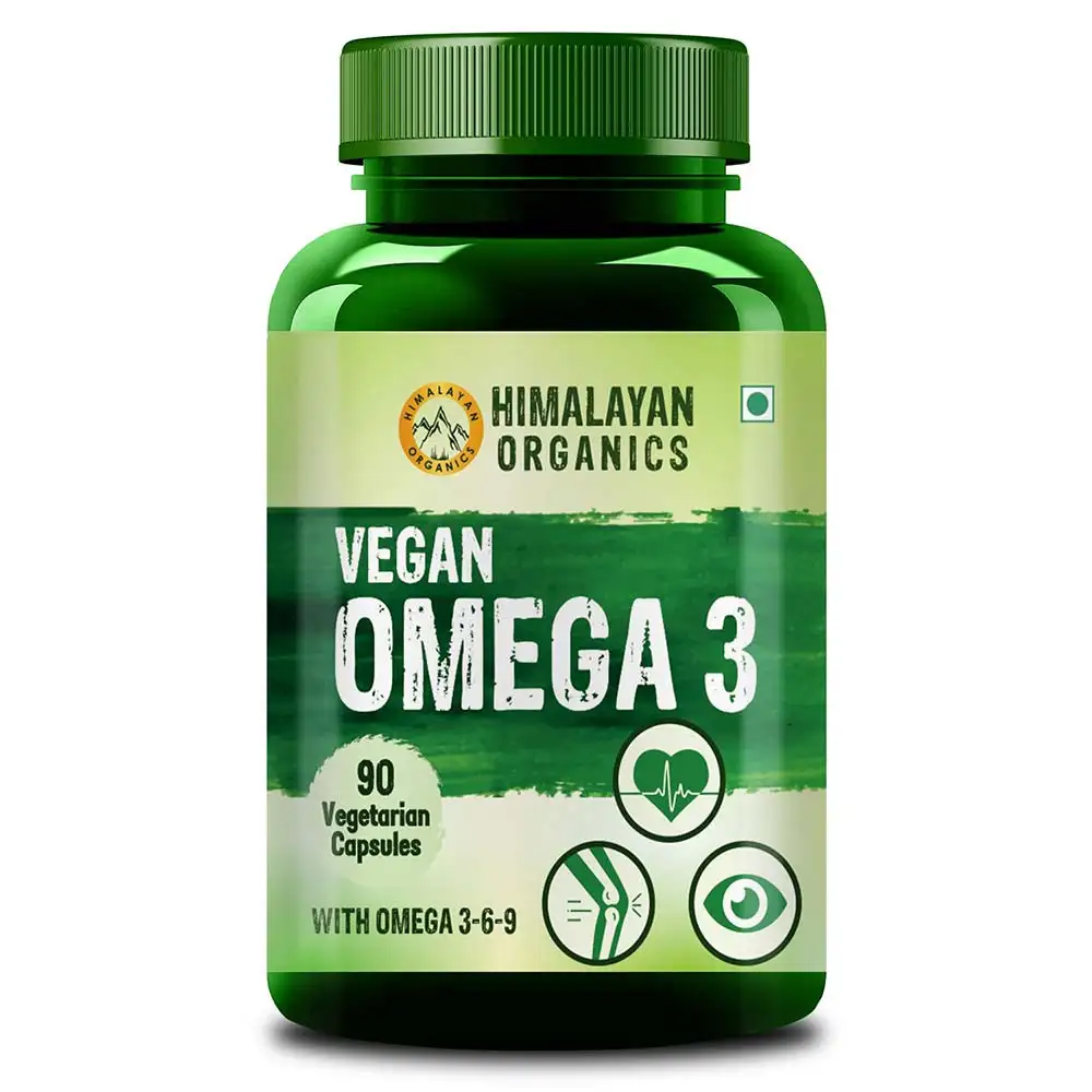 Himalayan Organics Omega 3 6 9 Vegan Natural Nutrition Supplement,  90 capsules