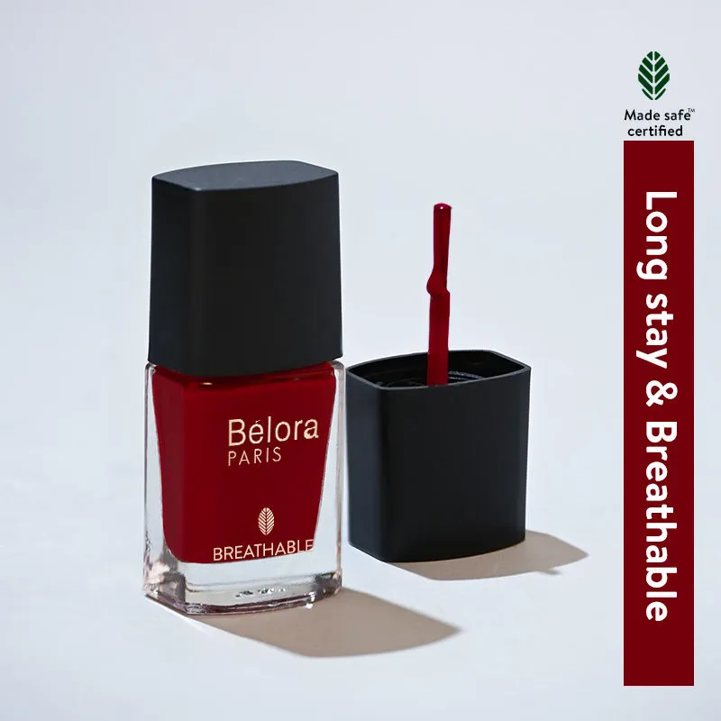 Belora Paris Breathable Made Safe Longstay Nail Polish - 13 Ruby Fun