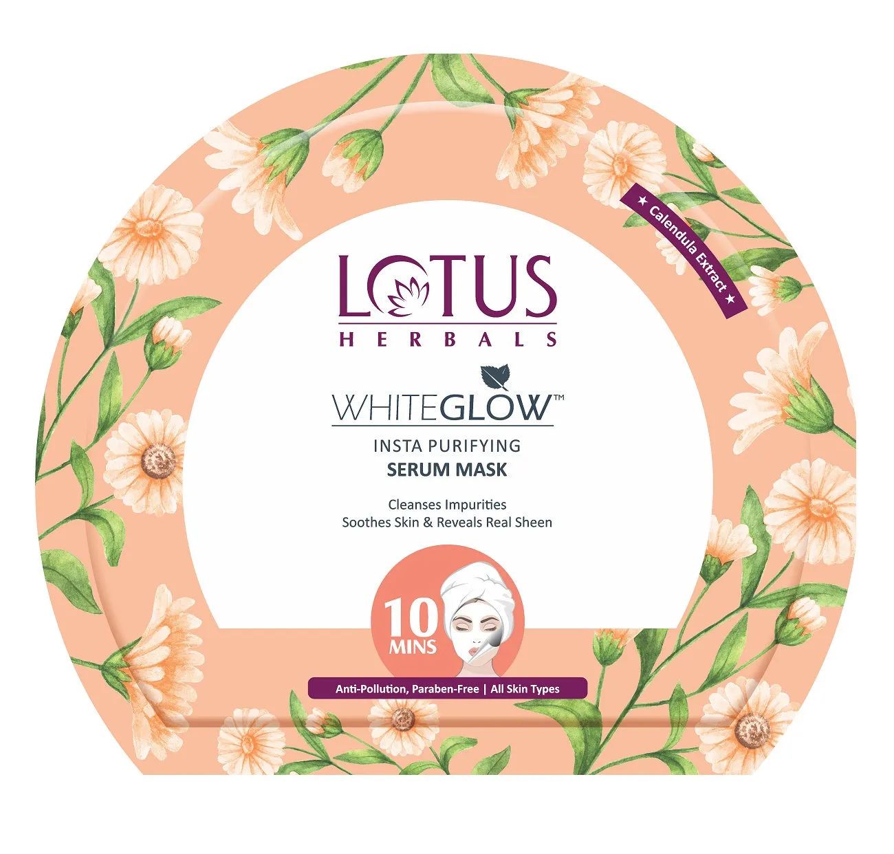 Lotus Herbals WhiteGlow Insta-Purifying Serum Sheet Mask