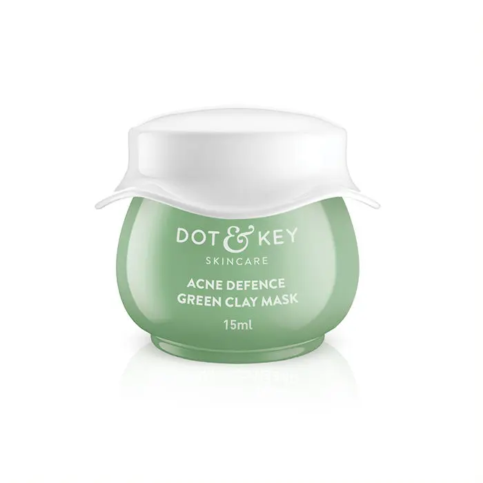 Dot & Key Pollution + Acne Defense Green Clay Mask, For Acne-Prone Skin (15 ml)