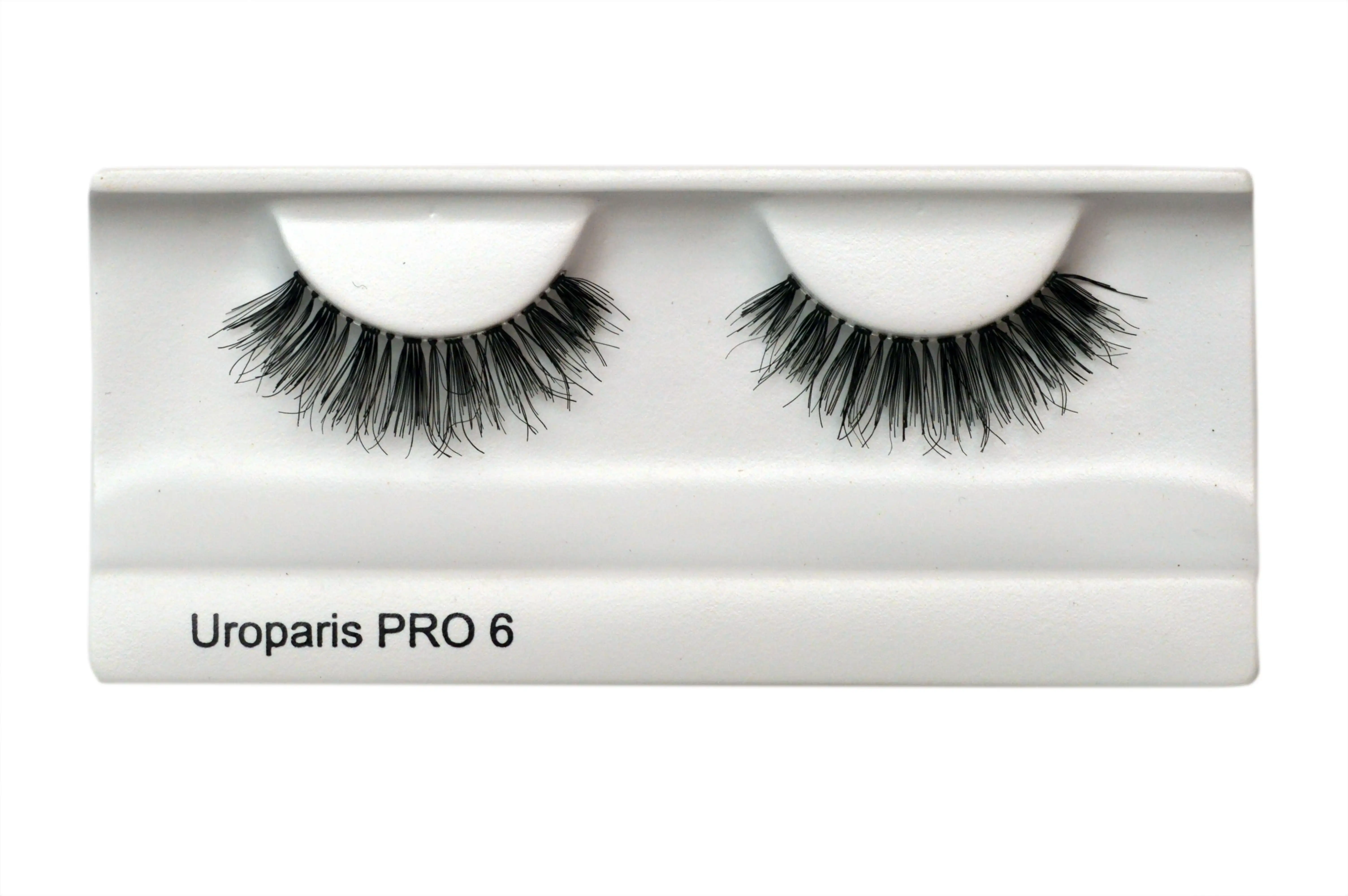 Uroparis Human Hair Eyelashes - PRO 6 / BLACK DOUBLE VOLUME HAIR