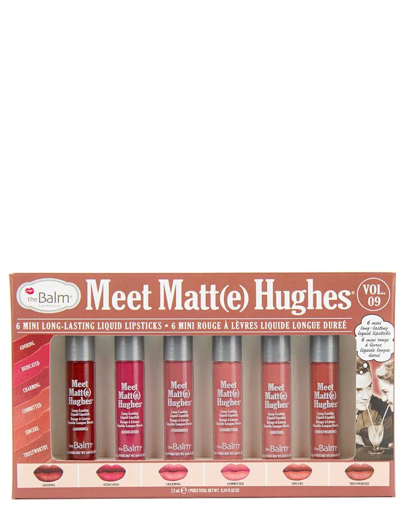 theBalm Meet Matt(e) Hughes 6 Mini Long-lasting Liquid Lipsticks (vol. 9)