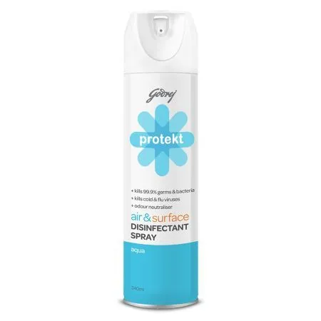 Godrej Protekt Air & Surface Disinfectant Spray, Aqua Fragrance