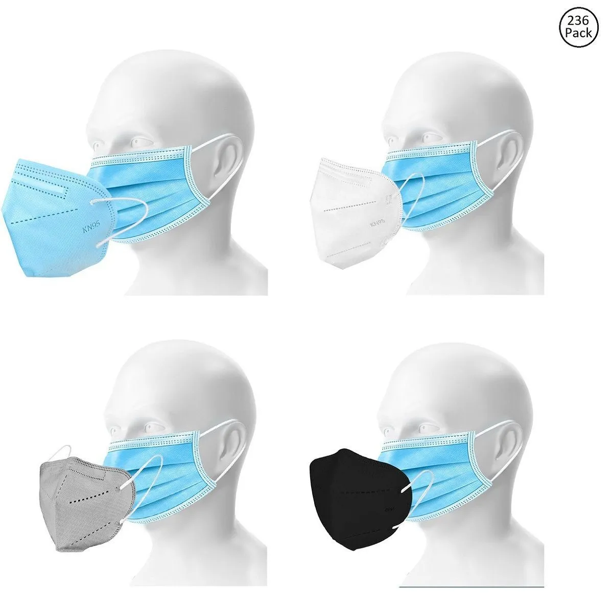 Fabula Double Mask Set of 200 Disposable & 36 Kn95/N95 Mask