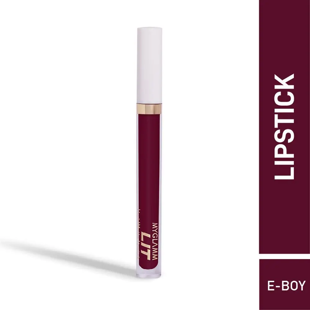 MyGlamm LIT Liquid Matte Lipstick-E-Boy (3 ml)