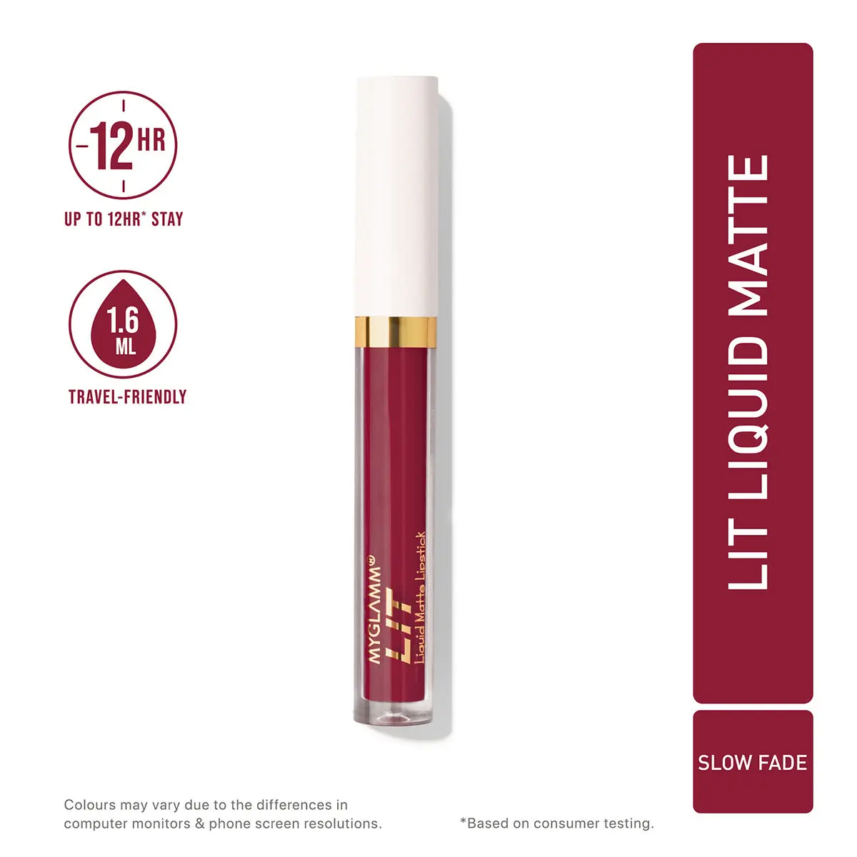 MyGlamm LIT Liquid Matte Lipstick - Slow Fade - 1.6 ml