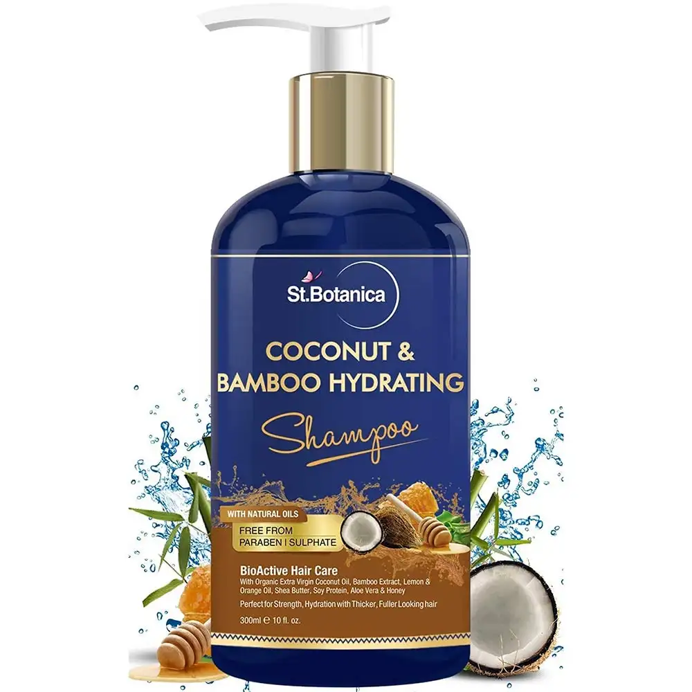 St.Botanica Coconut & Bamboo Hydrating Shampoo,  300 ml  No Sulphate, No Parabens, No Silicon