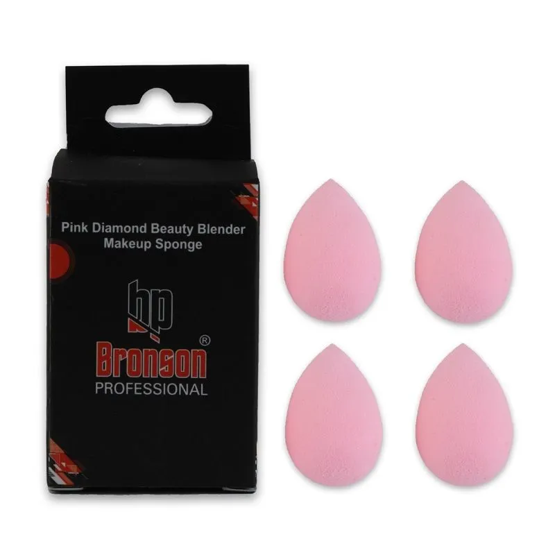 Bronson Professional Pink Tear Drop Mini Sponge 4 Pcs