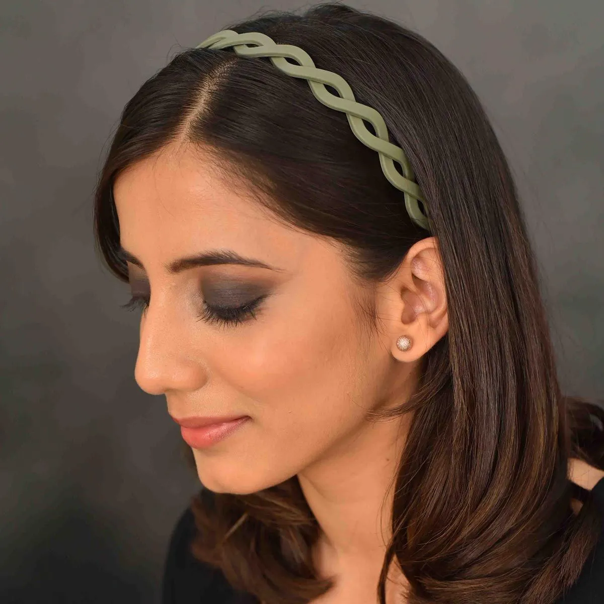 YoungWildFree Green Plastic Twisted Hair Band- Cute Simple Daywear Design For Women