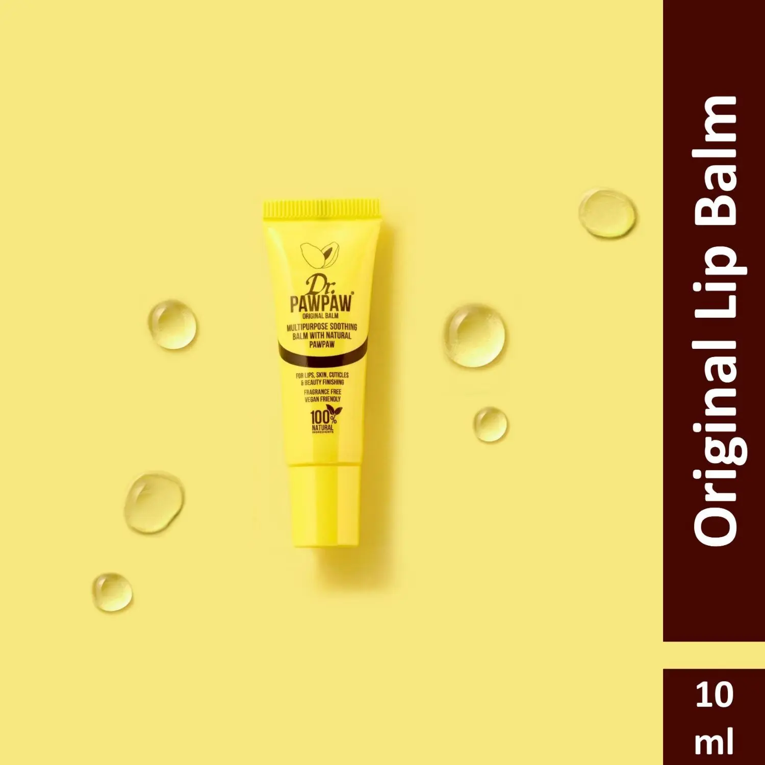 Dr.PAWPAW Original Lip Balm (10 ml) | No Fragrance Balm, For Lips, Skin, Hair, Cuticles, Nails, and Beauty Finishing