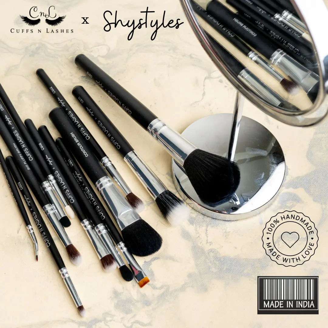 Cuffs N Lashes X Shystyles, Makeup Brushes, Set of 9