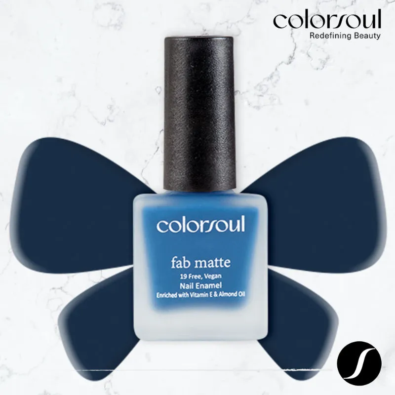 ColorSoul Fab Matte Nail Enamel - Noble Blue F13