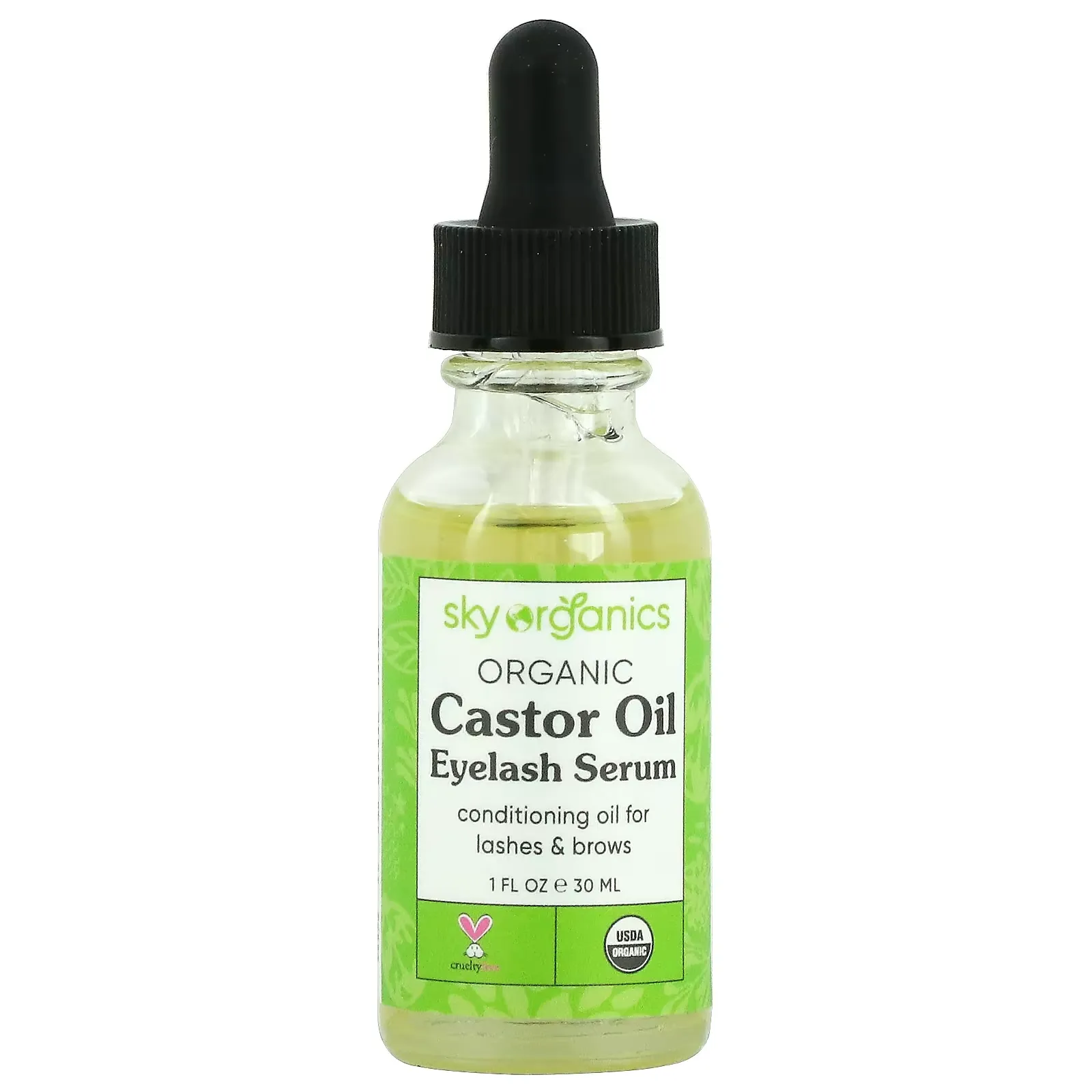 Organic Castor Oil, Eyelash Serum, 1 fl oz (30 ml)