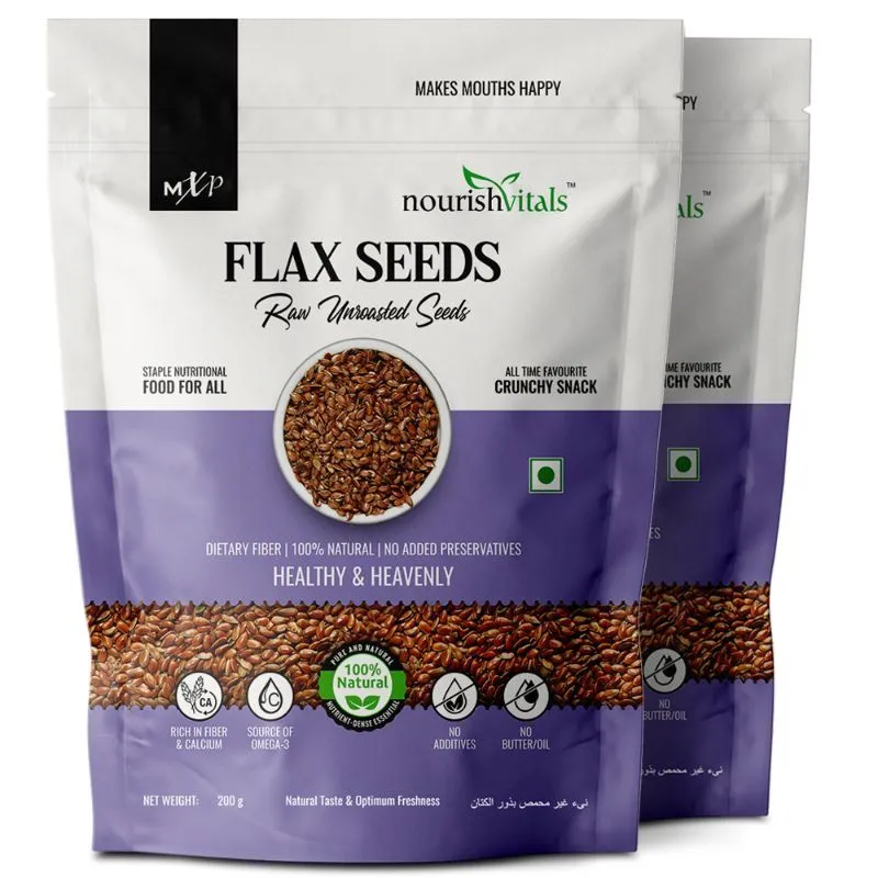 Nourish Vitals Flax Seeds Raw Unroasted Seeds