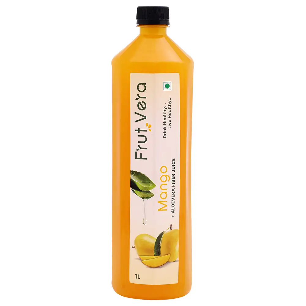 FrutVera Mango + Aloevera Fiber Juice,  Unflavoured  1 L