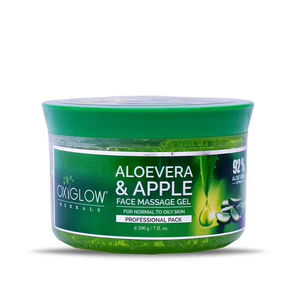OxyGlow Herbals Aloevera & Apple Face Massage Gel,200g,Soothes& Cleans