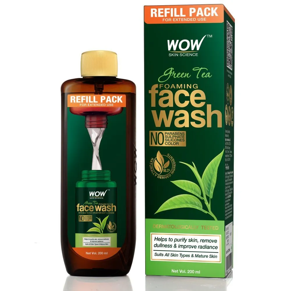 WOW Skin Science Green Tea Foaming Face Wash Refill Pack