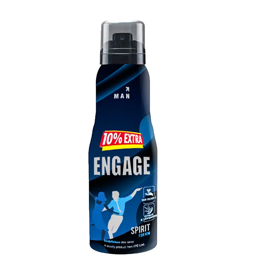 Engage Spirit for Him Deodorant for Men, CITRUS & LAVENDER , Skin Friendly, 165 ml