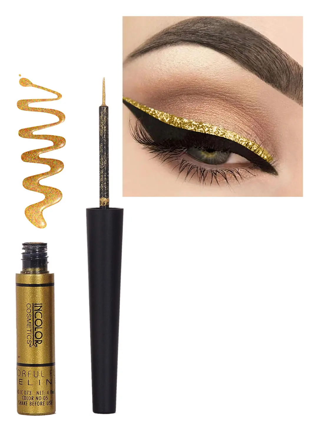 Incolor Light Colour Lift Colour Fluid Eyeliner Gold 05 (4.8 ml)