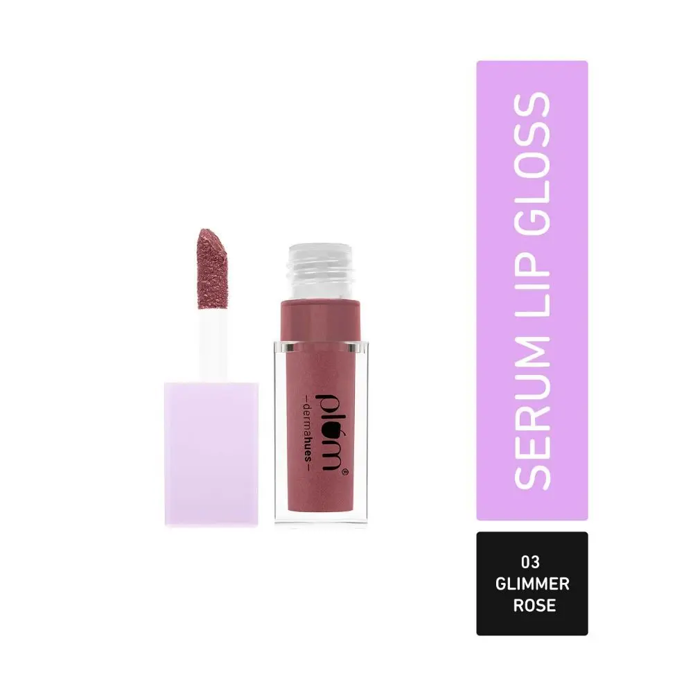 Plum Keep It Glossy Serum Lip Gloss | Luminous Finish | Highly Pigmented | 03 Glimmer Rose