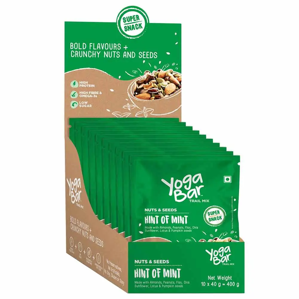 Yogabar Nuts & Seeds Mix,  Hint of Mint  10 Piece(s)/Pack