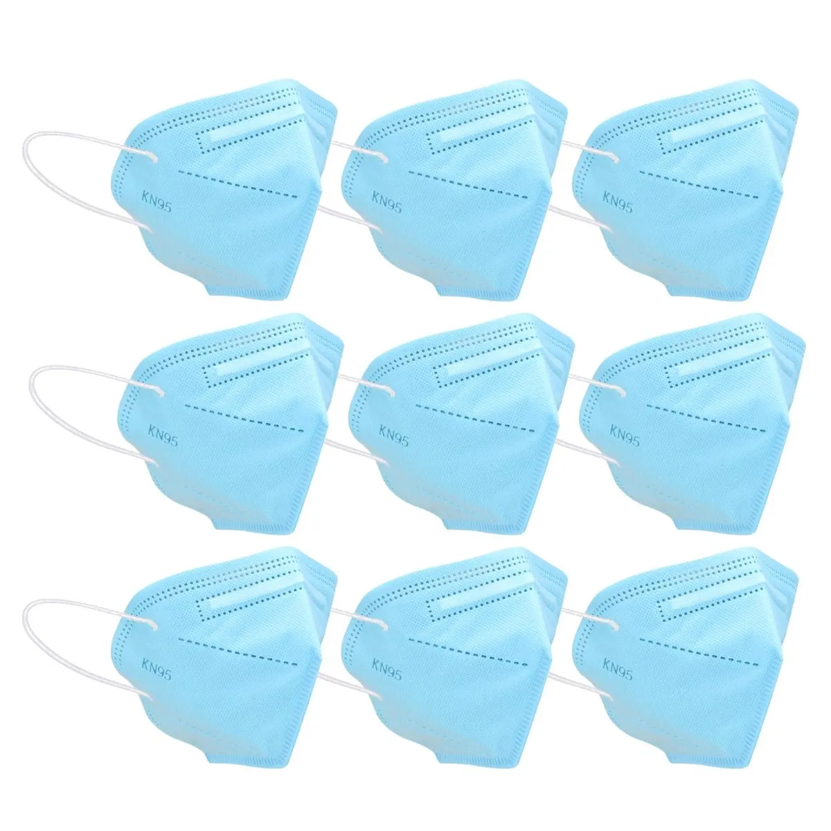 OOMPH Pack Of 9 Kn95/n95 Anti-pollution Reusable 5-layer Mask (blue )