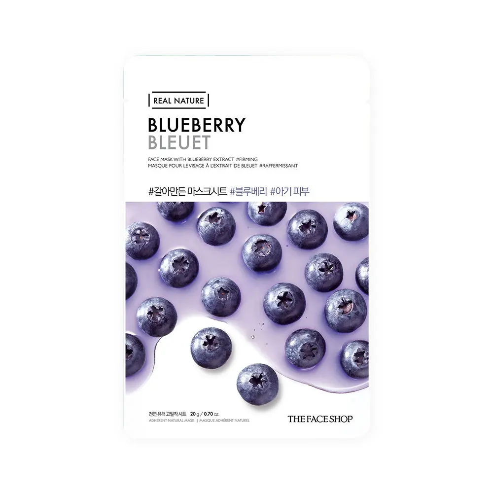 The Face Shop Real Nature Blueberry Face Mask (Sheet Mask 20g)