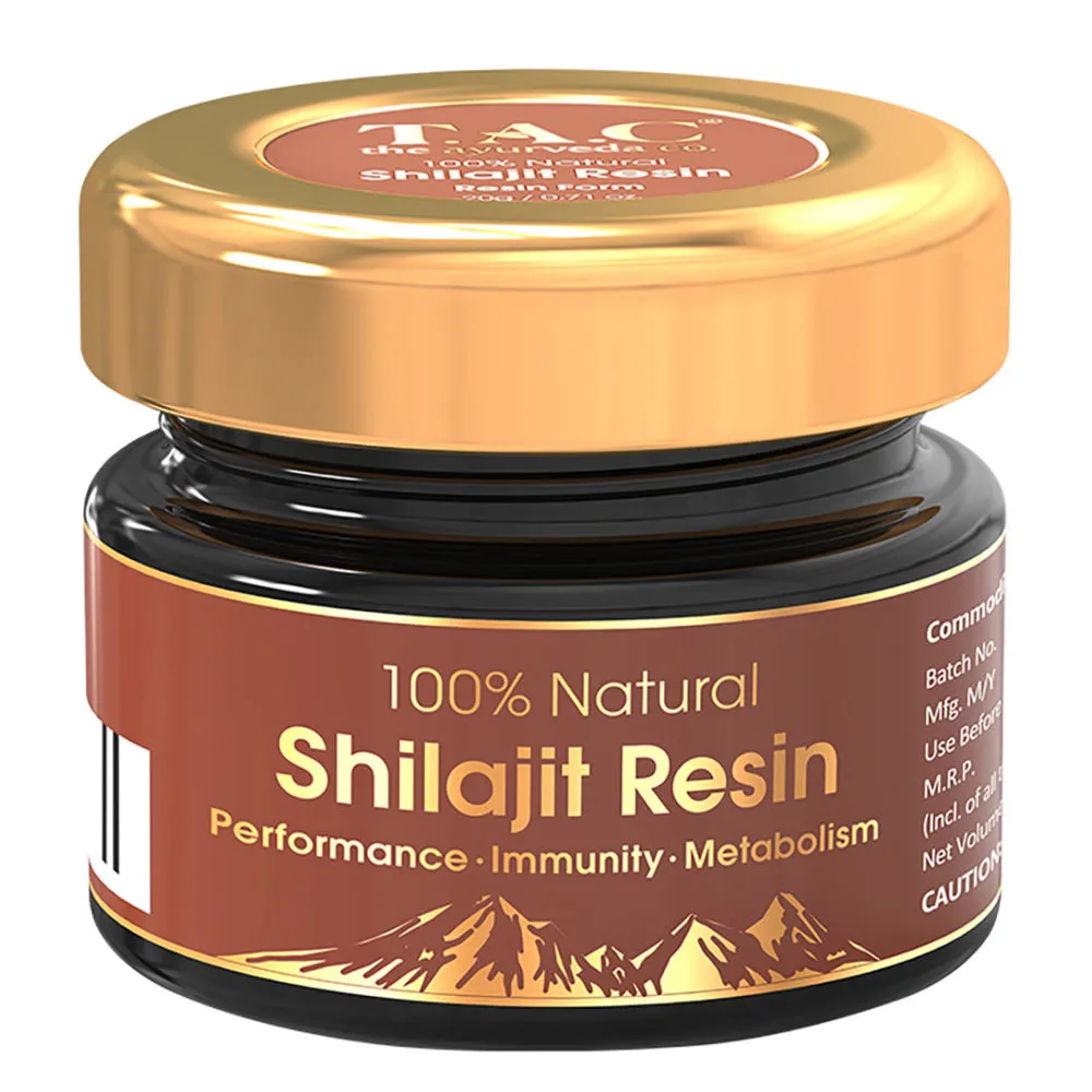 TAC - The Ayurveda Co. Natural Himalayan Shilajit Resin For Improving Immunity, Metabolism, and Stamina