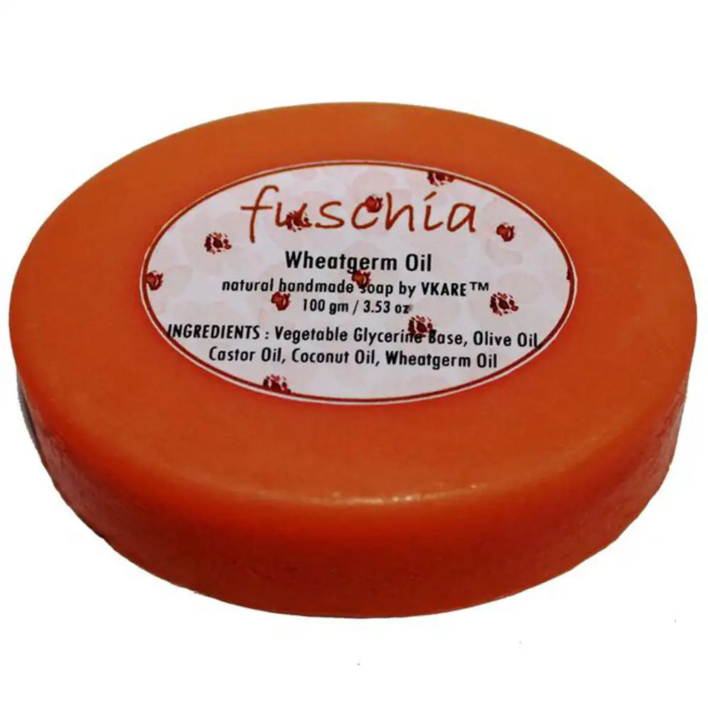 Fuschia Wheatgerm Oil Natural Handmade Herbal Soap,  100 g  for All Skin Types