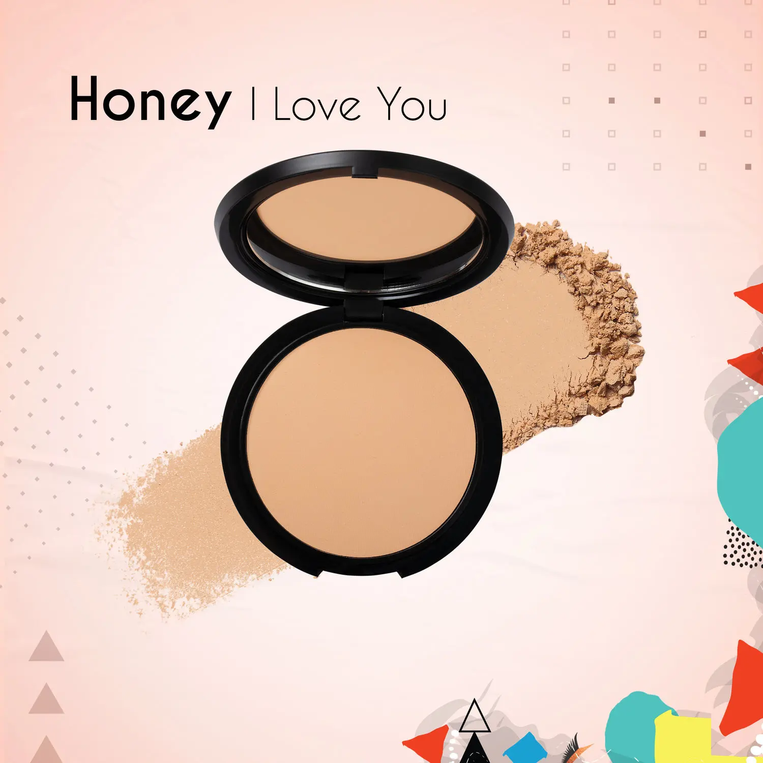 Stay Quirky Compact Powder For Wheatish Skin| Long Lasting| UV Rays Protection| Lightweight| Vegan| Paraben Free - Honey I Love You 2