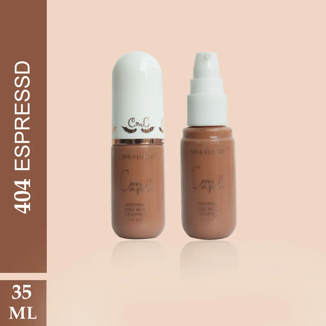 Cuffs N Lashes Cover Capsule Hydrating Foundation, Espressd 404