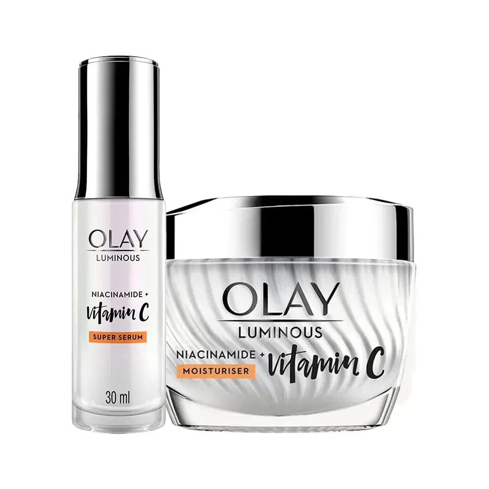 Olay Vitamin C Collection, Moisturizer & Serum With Vitamin C & 99% Pure Niacinamide