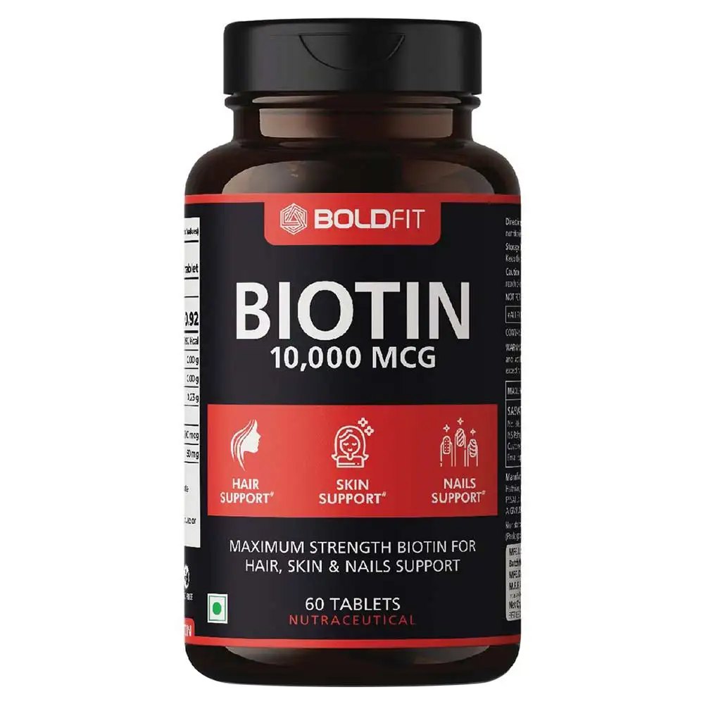 Boldfit Biotin 10000 mcg,  60 tablet(s)  Unflavoured