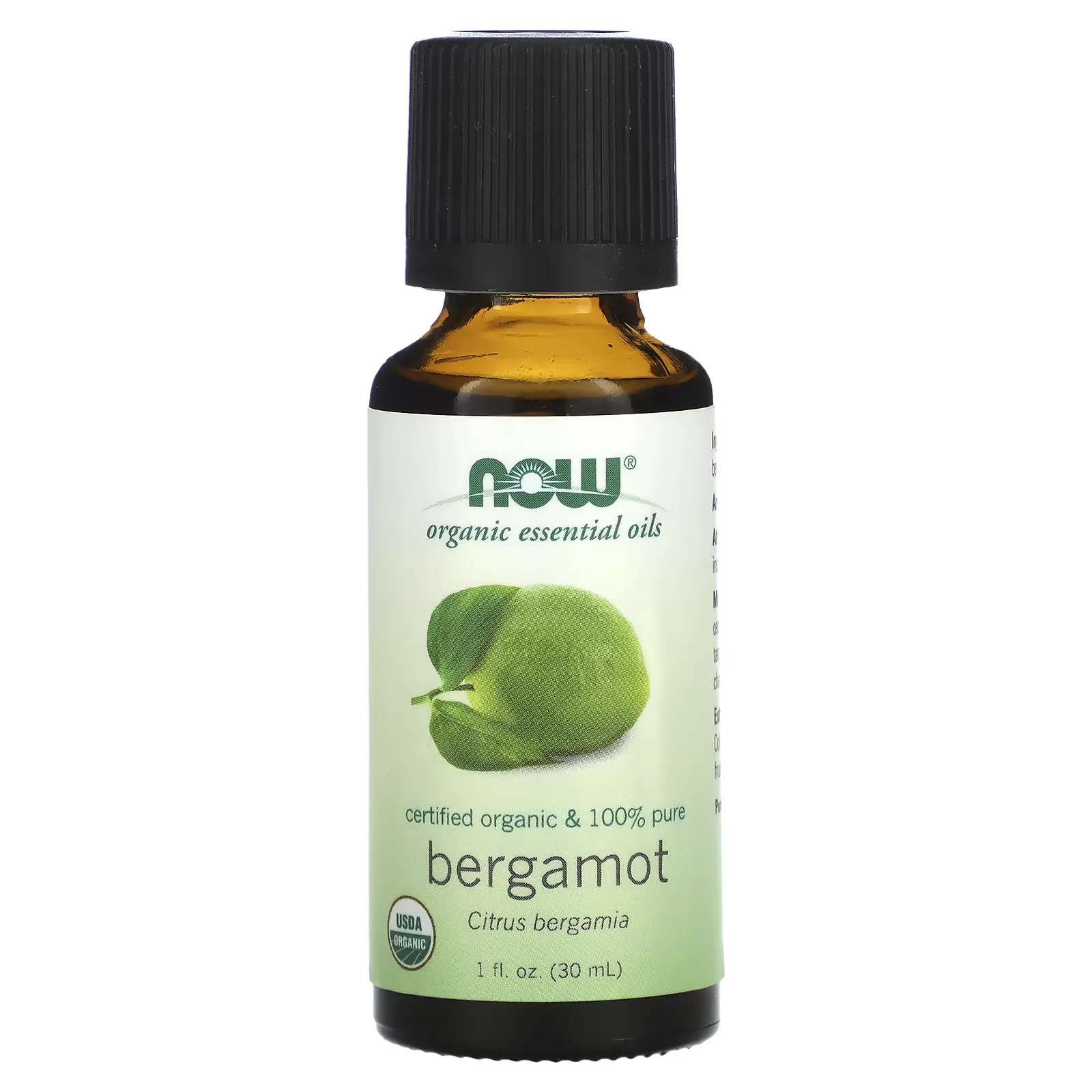 Organic Essential Oils, Bergamot, 1 fl oz (30 ml)