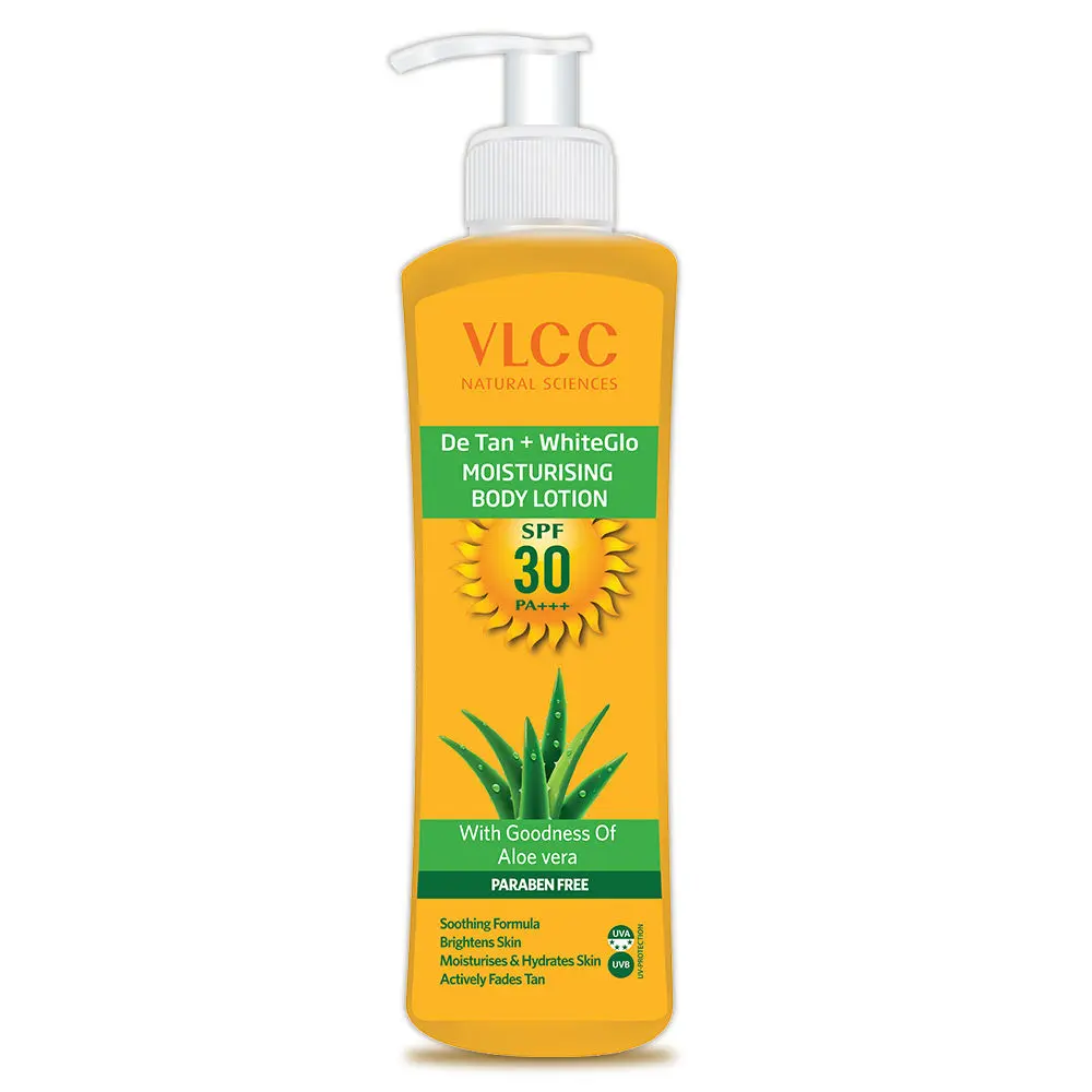 VLCC DeTan + WhiteGlow Moisturising Body Lotion SPF 30 PA+++ (350 ml)