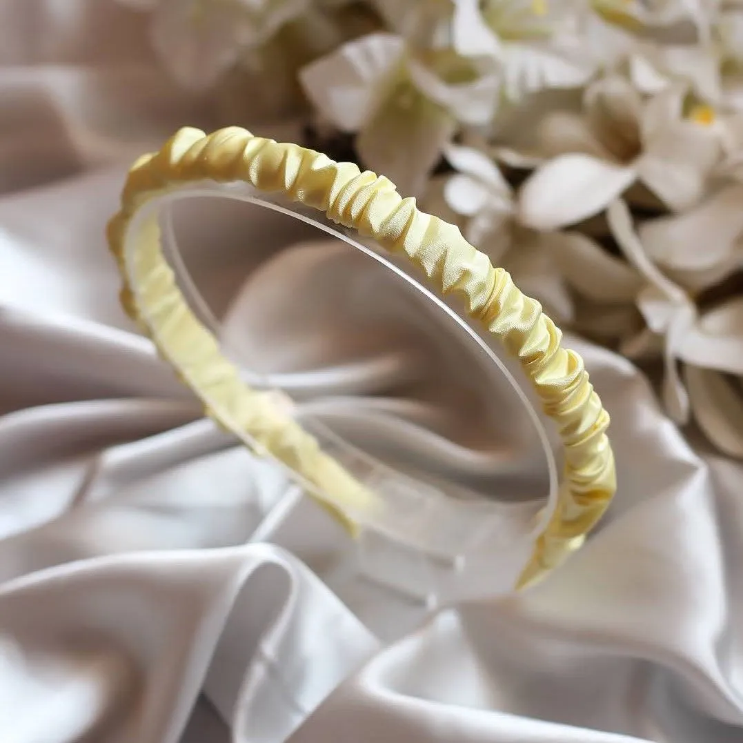 Bellofox Yellow Sleek Crinkled Headband