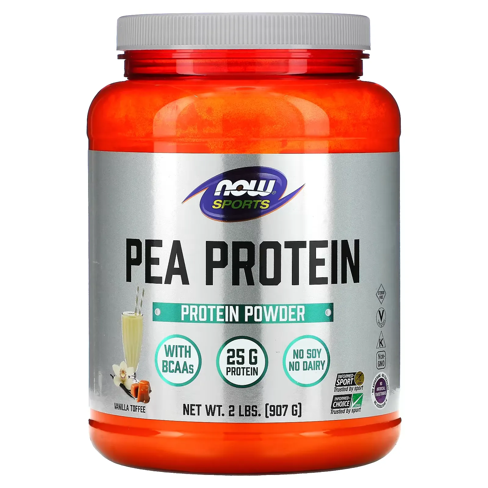 Sports, Pea Protein, Vanilla Toffee, 2 lbs (907 g)